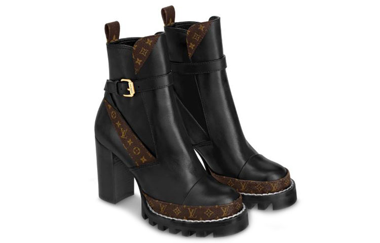 Shop (W) Louis Vuitton Star Trail Stiefelette ''Schwarzes Kalbsleder'' 1A5BH5
