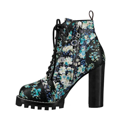 (W) LV Star Trail Ankle Boot 'Blue Black Print'
