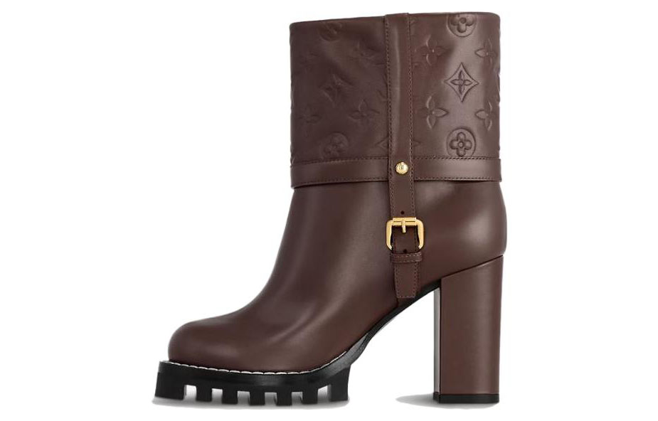 (Women) Louis Vuitton Star Trail Ankle Boot 'Monogram LV Buckle Brown' 1ACIAN