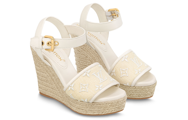 Lookbook (W) Louis Vuitton Starboard 'Sandal Wedge Espadrille Beige' 1ABPGJ