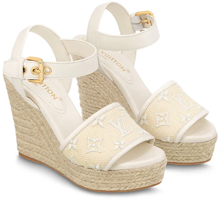 (W) Louis Vuitton Starboard 'Sandal Wedge Espadrille Beige' 1ABPGJ Lookbook (W) Louis Vuitton Starboard 'Sandal Wedge Espadrille Beige' 1ABPGJ