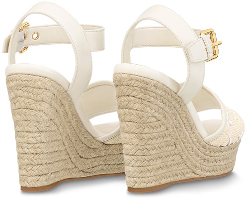 (Women) Louis Vuitton Starboard 'Beige Espadrille Wedge Sandal' 1ABPGJ Shop (Women) Louis Vuitton Starboard 'Beige Espadrille Wedge Sandal' 1ABPGJ