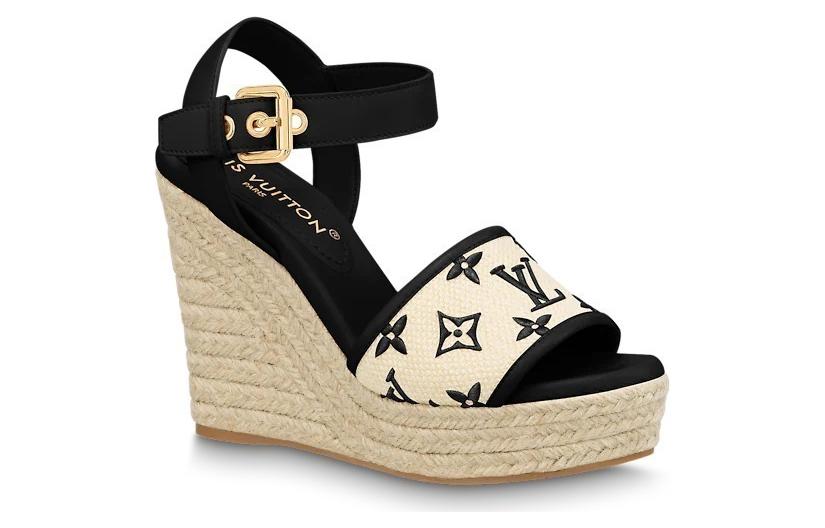 Order (W) Louis Vuitton Starboard 'Cuña Beige Peep-Toe' 1ABT1K