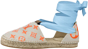 (Women) Louis Vuitton Starboard Flat Canvas Deck Shoe 'Blue' 1A8GBN (Women) Louis Vuitton Starboard Flat Canvas Deck Shoe 'Blue' 1A8GBN
