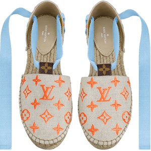 (W) 路易威登星船帆布平底船鞋'蓝色' 1A8GBN Shop (W) 路易威登星船帆布平底船鞋'蓝色' 1A8GBN