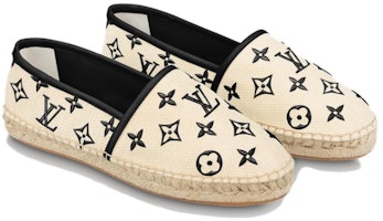 (W) ルイ・ヴィトン スターボード エスパドリーユ ベージュ/黒モノグラム 1ABTZC Order (W) ルイ・ヴィトン スターボード エスパドリーユ ベージュ/黒モノグラム 1ABTZC