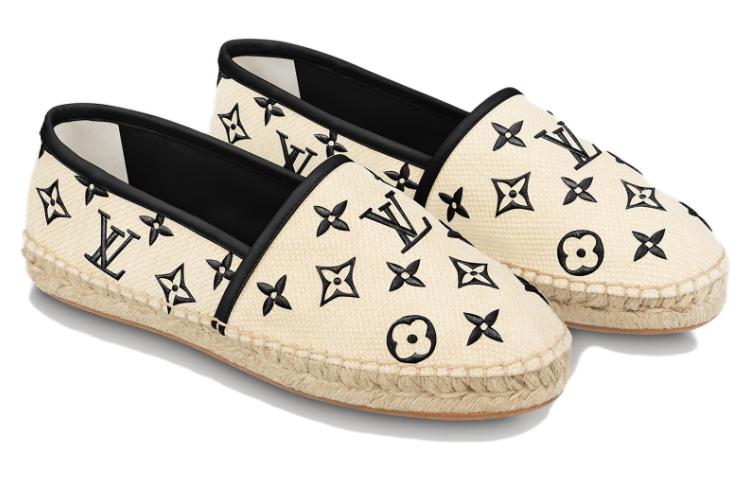 Lookbook (W) Kasut Louis Vuitton Starboard Flat Espadrille 'Beige Hitam Monogram' 1ABTZC