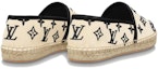 Shop (W) Kasut Louis Vuitton Starboard Flat Espadrille 'Beige Hitam Monogram' 1ABTZC