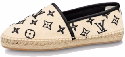 (Women) Louis Vuitton Starboard Flat Espadrille Shoes 'Beige Black Monogram' 1ABTZC (Women) Louis Vuitton Starboard Flat Espadrille Shoes 'Beige Black Monogram' 1ABTZC