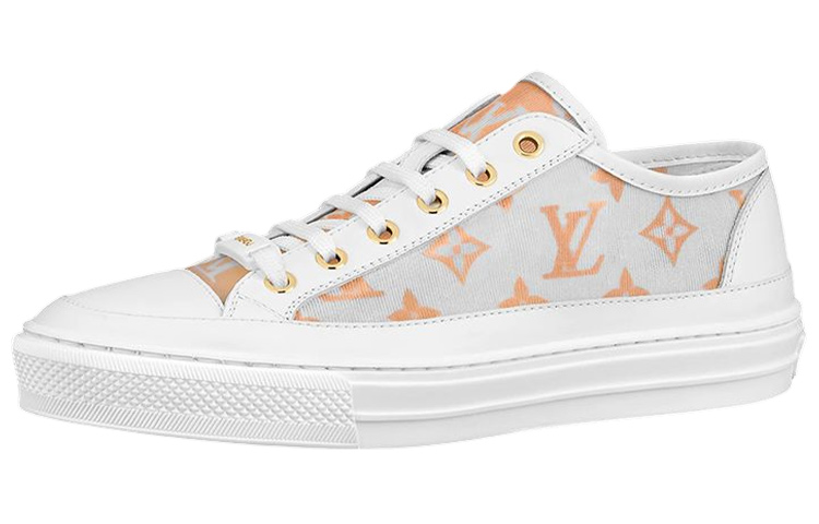 (Women) Louis Vuitton Stellar 'Printed Fashion Sneaker White Orange' 1A8NLX