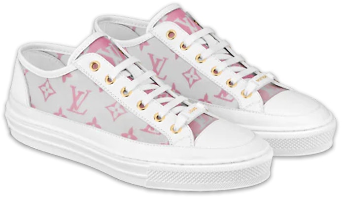 (W) Louis Vuitton Stellar Sneakers 'Putih Kelabu Merah Jambu' 1A8NLD Lookbook (W) Louis Vuitton Stellar Sneakers 'Putih Kelabu Merah Jambu' 1A8NLD