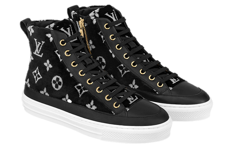 Lookbook (W) Louis Vuitton Stellar Ankle Sneakers 'Hitam Putih Monogram' 1A95NB