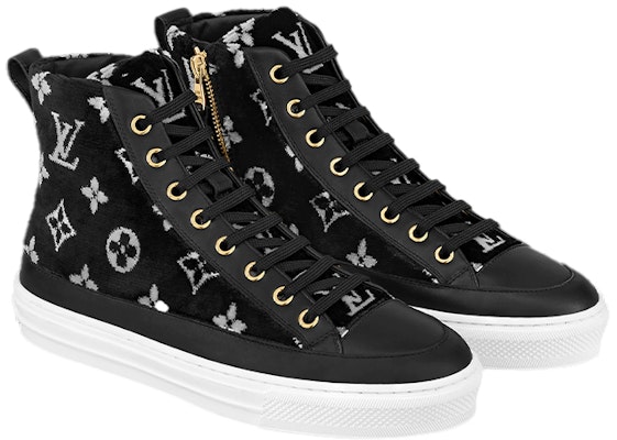 (Women) Louis Vuitton Stellar Ankle Sneakers 'Black White Monogram' 1A95NB Lookbook (Women) Louis Vuitton Stellar Ankle Sneakers 'Black White Monogram' 1A95NB