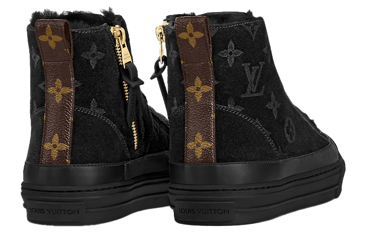 Shop (W) Louis Vuitton Stellar Ankle Sneakers 'Hitam Monogram' 1A95VN