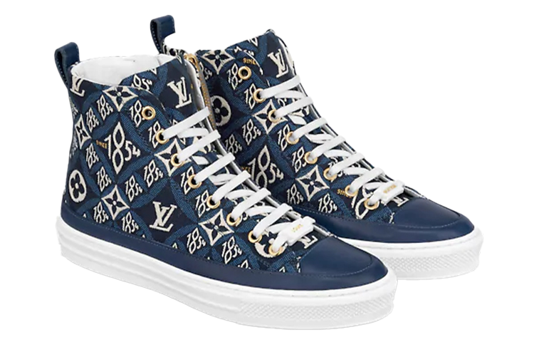 Lookbook (W) 路易威登Stellar蓝色高帮运动鞋 1A8O1C