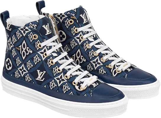 (Women) Louis Vuitton Stellar Ankle Sneakers 'Blue' 1A8O1C Lookbook (Women) Louis Vuitton Stellar Ankle Sneakers 'Blue' 1A8O1C