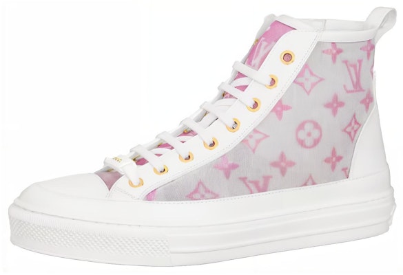 (Women) Louis Vuitton Stellar Ankle Sneakers 'Grey Pink White' 1A8NKH Buy (Women) Louis Vuitton Stellar Ankle Sneakers 'Grey Pink White' 1A8NKH