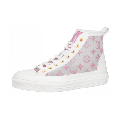 (W) LV Stellar Ankle Sneakers 'Grey Pink White'