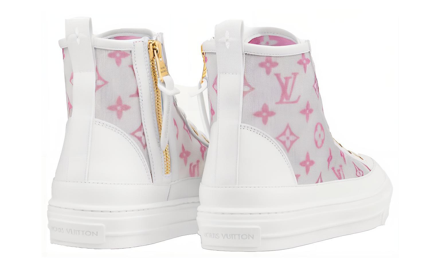 Shop (W) Zapatillas Louis Vuitton Stellar Tobilleras 'Gris Rosa Blanco' 1A8NKH