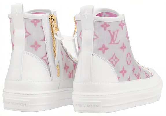 (Women) Louis Vuitton Stellar Ankle Sneakers 'Grey Pink White' 1A8NKH Shop (Women) Louis Vuitton Stellar Ankle Sneakers 'Grey Pink White' 1A8NKH