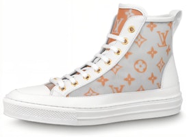 (Women) Louis Vuitton Stellar Ankle Sneakers 'White Grey Orange' 1A8NK5 (Women) Louis Vuitton Stellar Ankle Sneakers 'White Grey Orange' 1A8NK5