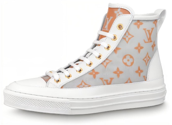 (Women) Louis Vuitton Stellar Ankle Sneakers 'White Grey Orange' 1A8NK5 Buy (Women) Louis Vuitton Stellar Ankle Sneakers 'White Grey Orange' 1A8NK5