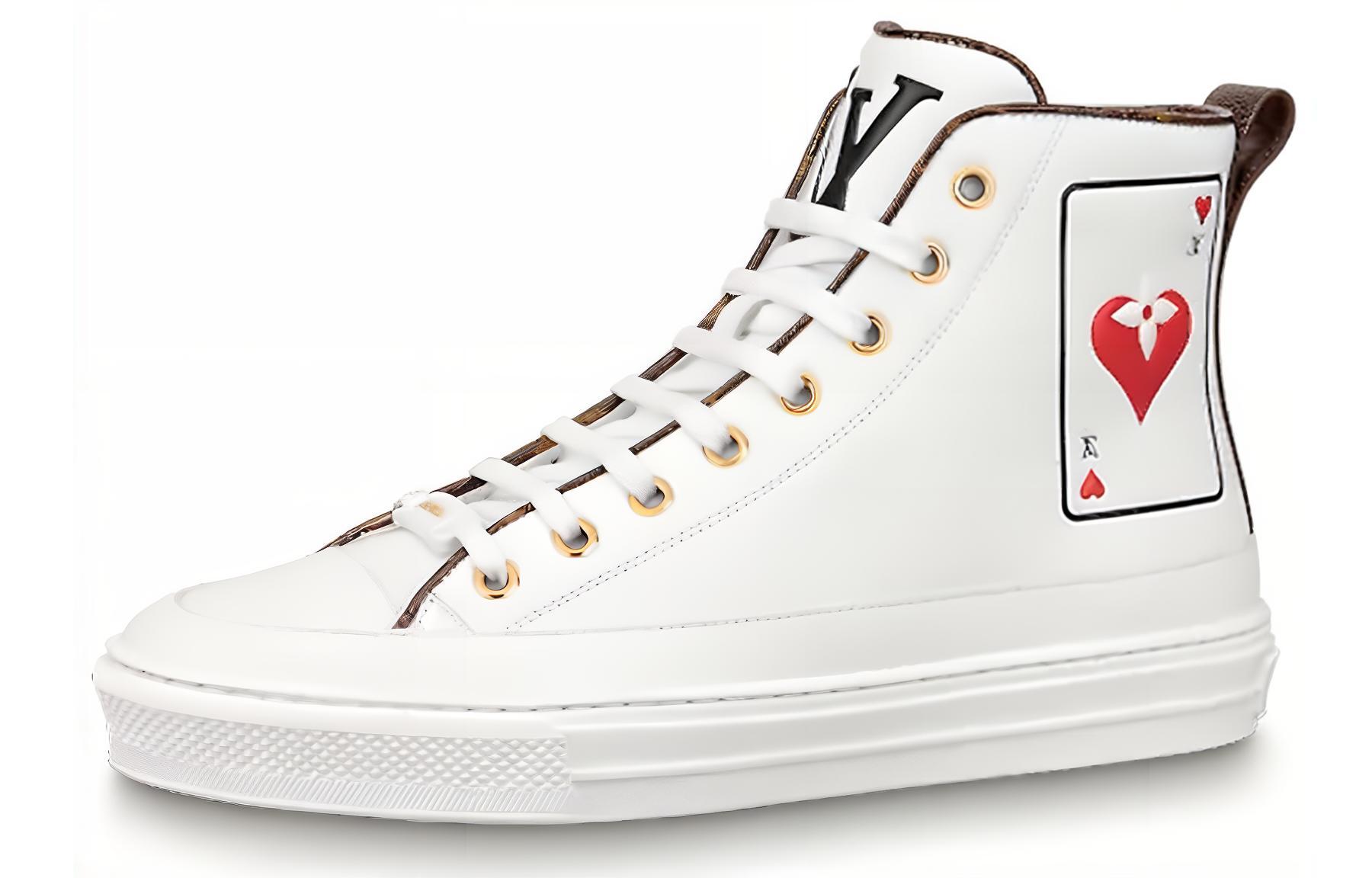 (Women) Louis Vuitton Stellar Ankle Sneakers 'White Poker with Back Monogram' 1A8MR6