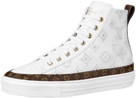 (Women) Louis Vuitton Stellar Ankle Sneakers 'White Black Sketch Monogram' 1A87TY (Women) Louis Vuitton Stellar Ankle Sneakers 'White Black Sketch Monogram' 1A87TY