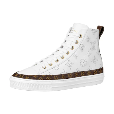 (W) LV Stellar Ankle Sneakers 'White Black Sketch Monogram'