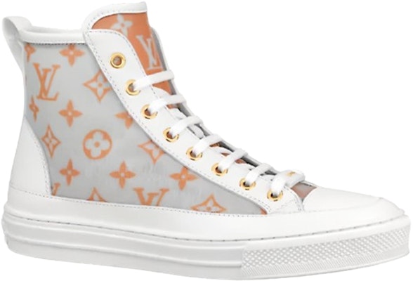 (Women) Louis Vuitton Stellar Ankle Sneakers 'White Grey Orange' 1A8NK5 Order (Women) Louis Vuitton Stellar Ankle Sneakers 'White Grey Orange' 1A8NK5