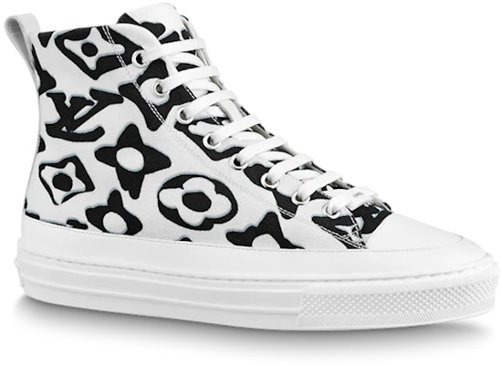 (Women) Louis Vuitton Stellar Ankle Sneakers 'White with Black Monogram' 1A8CYE Order (Women) Louis Vuitton Stellar Ankle Sneakers 'White with Black Monogram' 1A8CYE