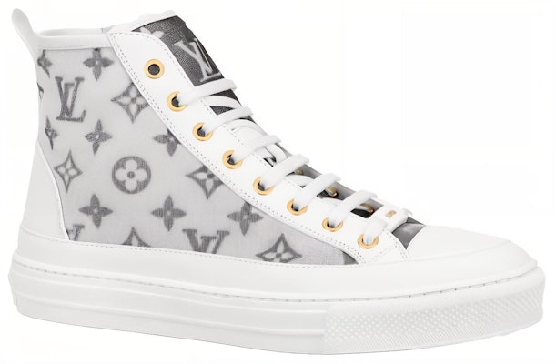(Women) Louis Vuitton Stellar Ankle Sneakers 'White Grey' 1A8NKX Order (Women) Louis Vuitton Stellar Ankle Sneakers 'White Grey' 1A8NKX