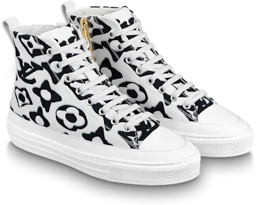 (Women) Louis Vuitton Stellar Ankle Sneakers 'White with Black Monogram' 1A8CYE Lookbook (Women) Louis Vuitton Stellar Ankle Sneakers 'White with Black Monogram' 1A8CYE