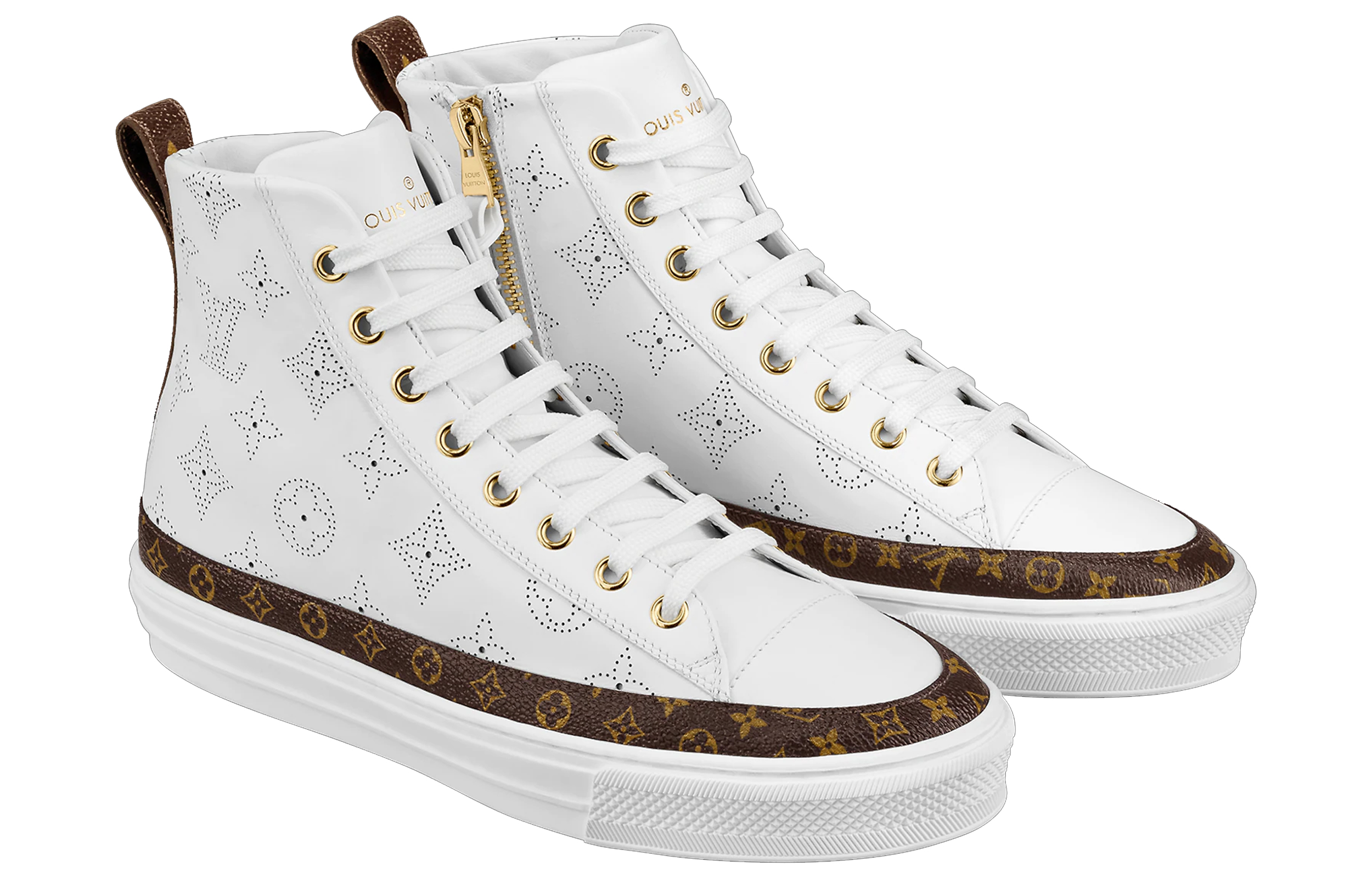 Lookbook (W) Louis Vuitton Stellar Sneakers Alti ''Bianco Nero Sketch Monogram'' 1A87TY