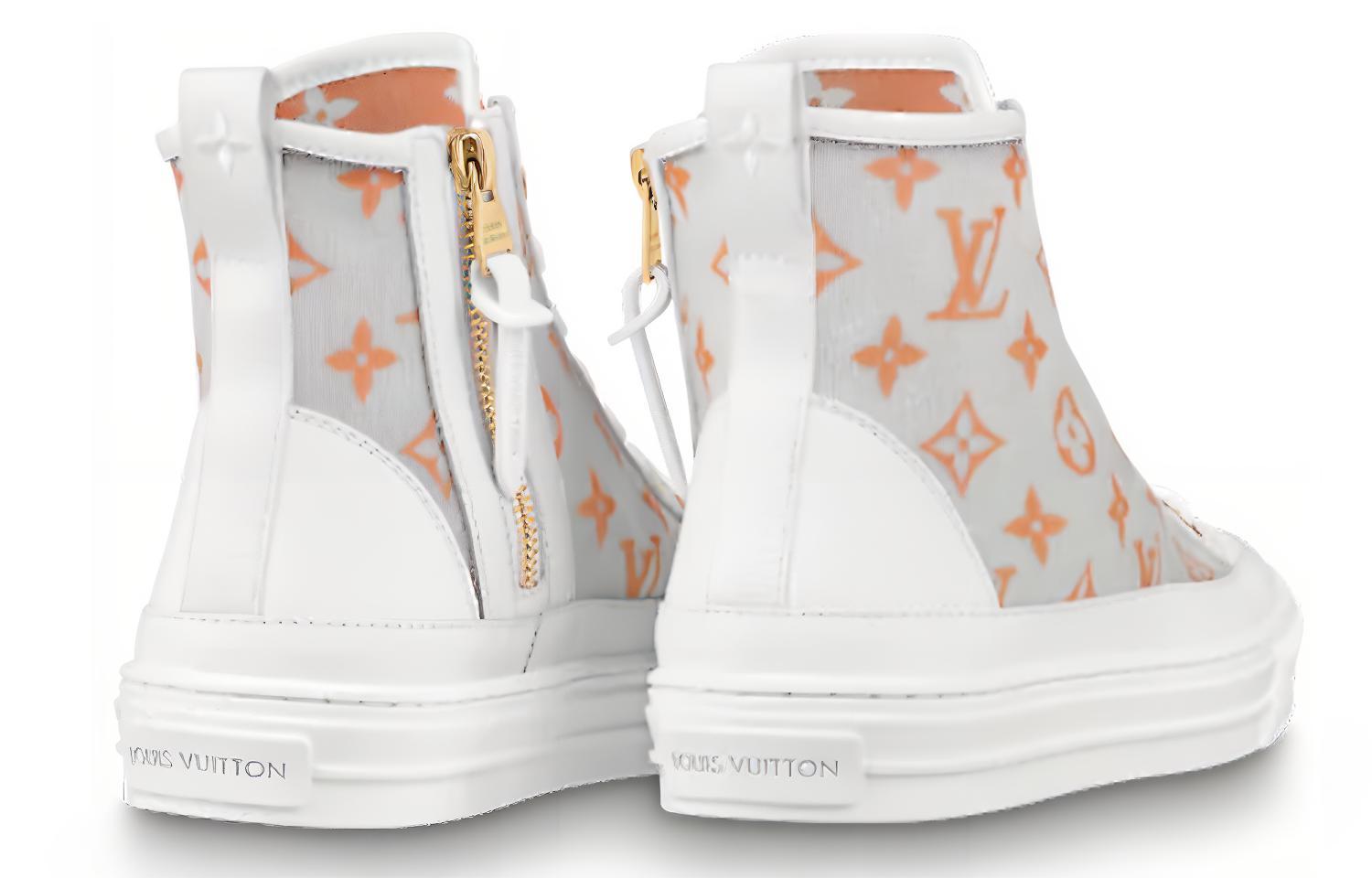 Shop (W) Louis Vuitton Stellar Ankle Sneakers 'Putih Kelabu Jingga' 1A8NK5