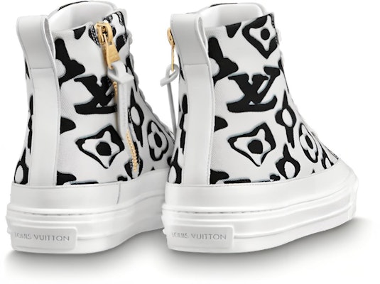 (Women) Louis Vuitton Stellar Ankle Sneakers 'White with Black Monogram' 1A8CYE Shop (Women) Louis Vuitton Stellar Ankle Sneakers 'White with Black Monogram' 1A8CYE
