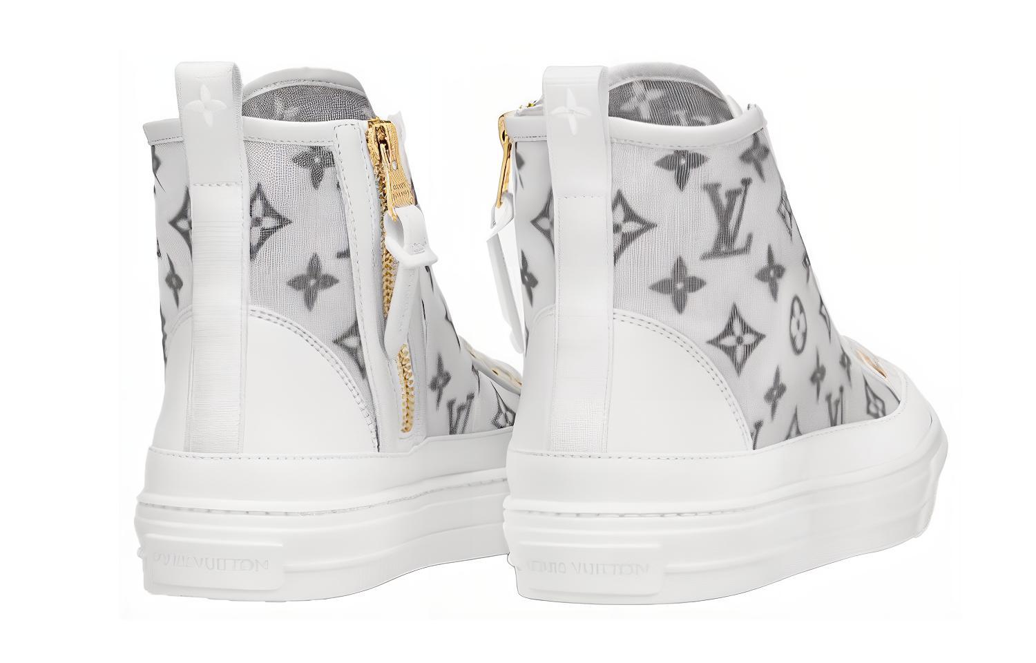 Purchase (W) Louis Vuitton Stellar Baskets Montantes ''Blanc Gris'' 1A8NKX