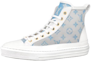 (Women) Louis Vuitton Stellar Ankles Sneakers 'Grey Blue White' 1A8NJL (Women) Louis Vuitton Stellar Ankles Sneakers 'Grey Blue White' 1A8NJL