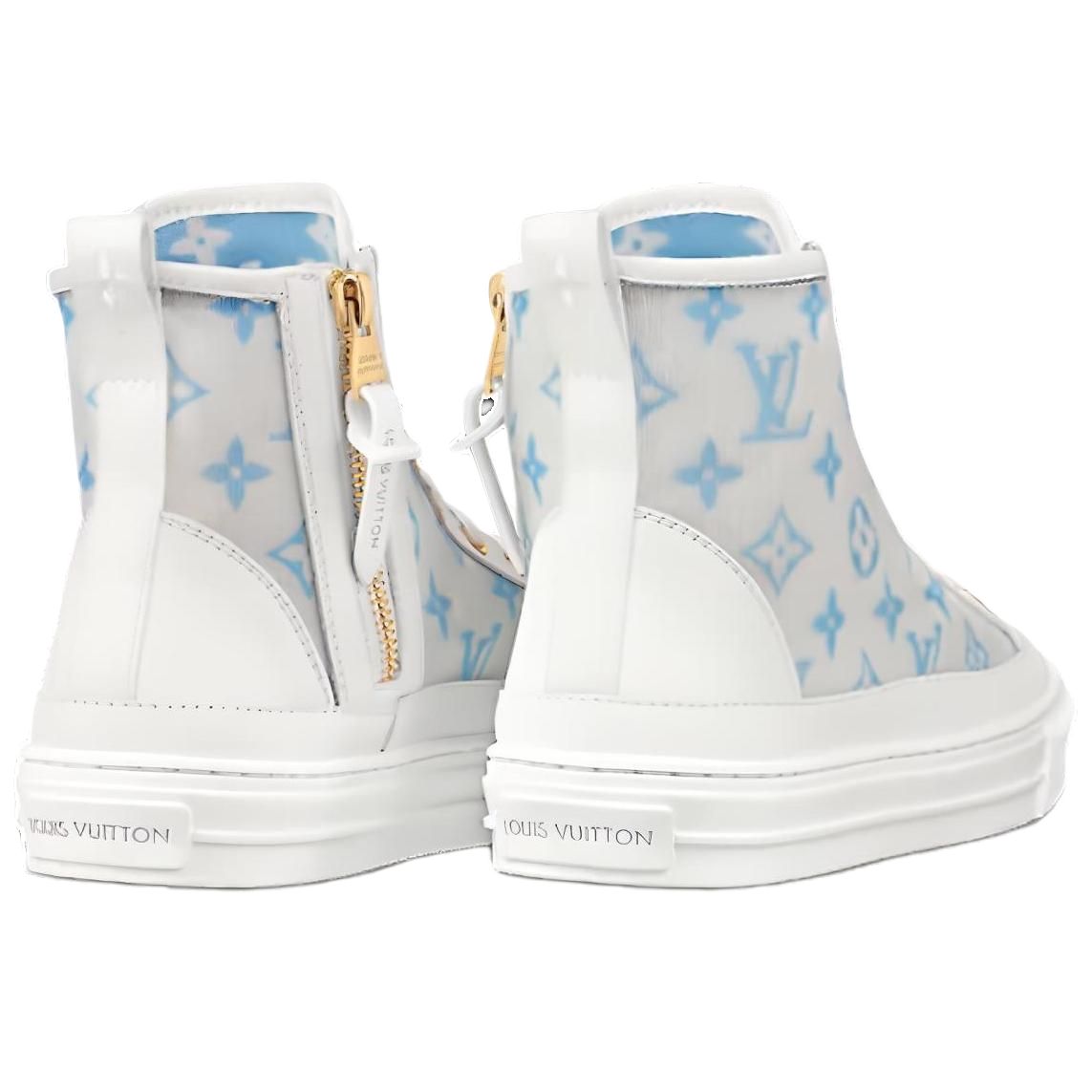 Shop (Women) Louis Vuitton Stellar Ankles Sneakers 'Grey Blue White' 1A8NJL