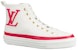 (Women) Louis Vuitton Stellar Calfskin High-Top Sneakers White/Pink 1A4X3X