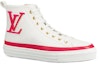 Order (Women) Louis Vuitton Stellar Calfskin High-Top Sneakers White/Pink 1A4X3X