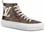 Order LOUIS VUITTON Stellar 帆布 圓頭側拉鍊 高筒 運動鞋 女款 棕色