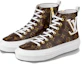 Lookbook LOUIS VUITTON Stellar 帆布 圓頭側拉鍊 高筒 運動鞋 女款 棕色