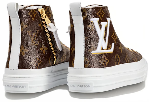 LOUIS VUITTON Stellar 帆布 圓頭側拉鍊 高筒 運動鞋 女款 棕色 Purchase LOUIS VUITTON Stellar 帆布 圓頭側拉鍊 高筒 運動鞋 女款 棕色