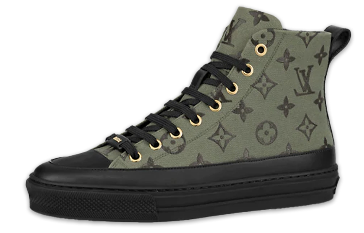 (Women) Louis Vuitton Stellar High-Top 'Green Print Canvas' 1A8NAX