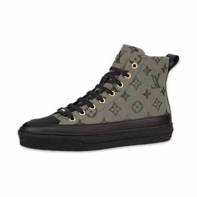 (W) LV Stellar High-Top 'Green Print Canvas'