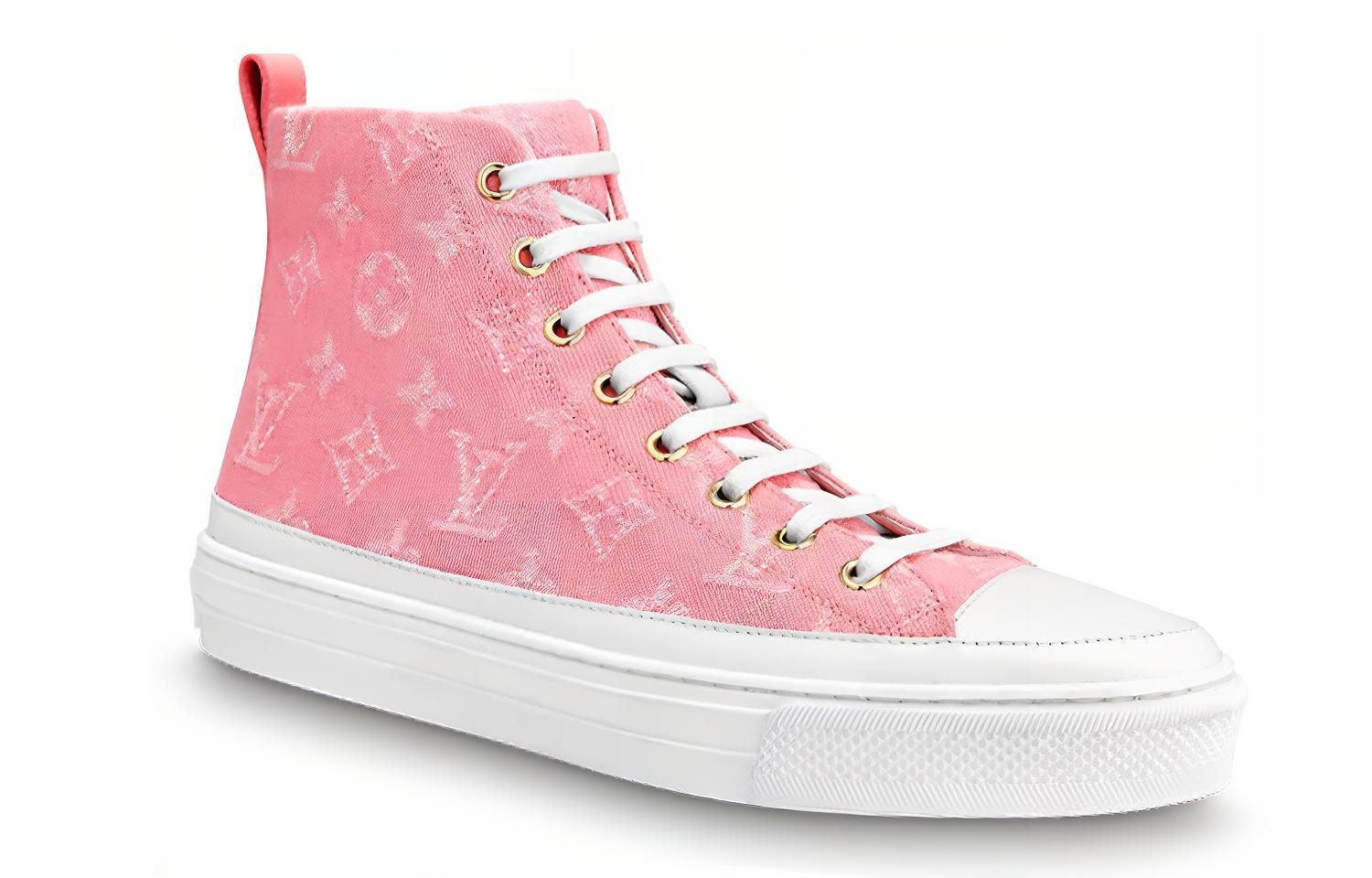 Order (W) 路易威登 Stellar 高帮粉色牛仔帆布鞋 1A6833