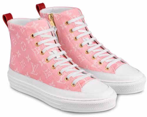 (W) Kasur Louis Vuitton LV Stellar High-Top Sukan Merah Jambu 1A7RQS Lookbook (W) Kasur Louis Vuitton LV Stellar High-Top Sukan Merah Jambu 1A7RQS