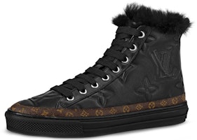 (Women) Louis Vuitton LV Stellar Fur High-Top Sports Shoes 'Black Monogram' 1A5N08 (Women) Louis Vuitton LV Stellar Fur High-Top Sports Shoes 'Black Monogram' 1A5N08