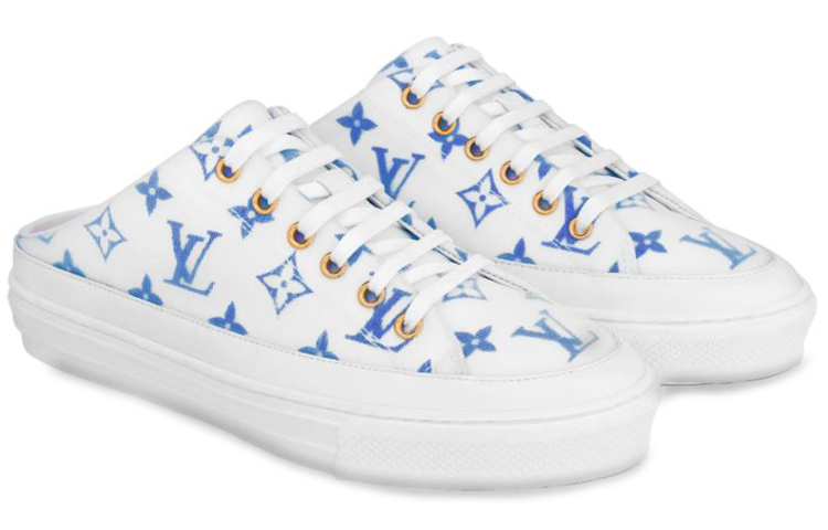 (W) LV Stellar Monogram 'Blue White' Slides 圖 3